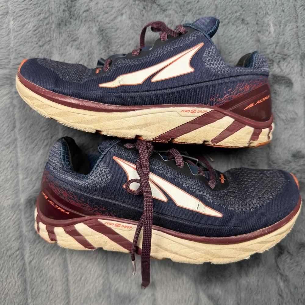 Altra Torin 4 Plush Navy Blue Burgundy Running Shoes ALW1937K005 Womens 6.5